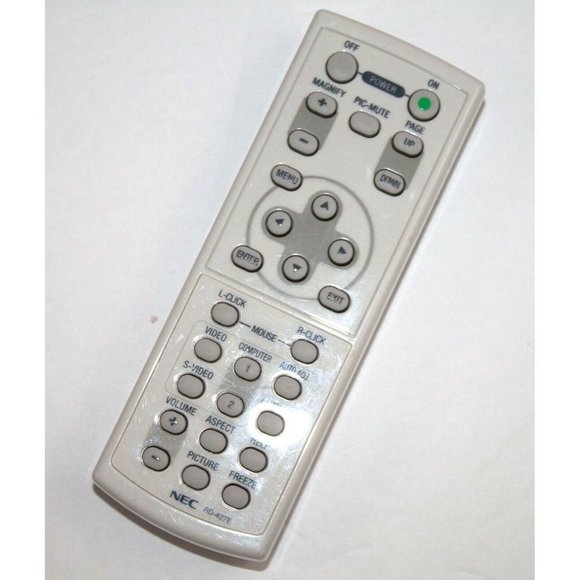 NEC RD-427E Remote Control LCD Projector RD-445E NP1150 NP1200 NP1250 NP2150 OEM - Picture 1 of 3